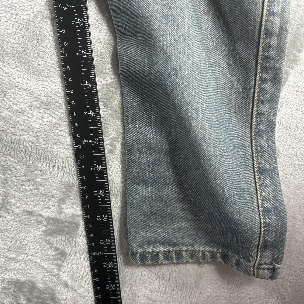 Diesel Industry Jeans Mens 35x30 Blue Light Wash Slim Tapered Distressed Stretch - Picture 16 of 16